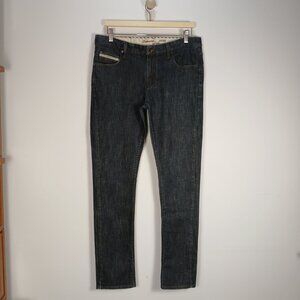 Vans Customade Jeans Men 34x32 Blue Gray Straight Skate Denim Pants